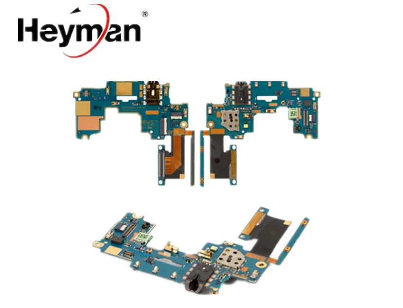 Heyman Flex Cable Headphone Jack for HTC One M7 801e sound button headphone connector flash with components Free shipping