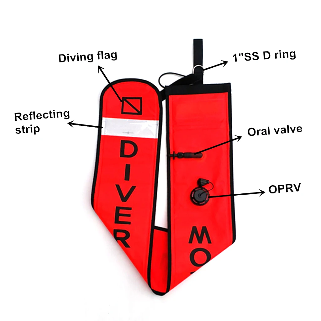 MagiDeal Perfeclan Дайвинг SMB поверхности маркерный буй сигнальные трубки и погружения катушка катушки аксессуары для подводного плавания