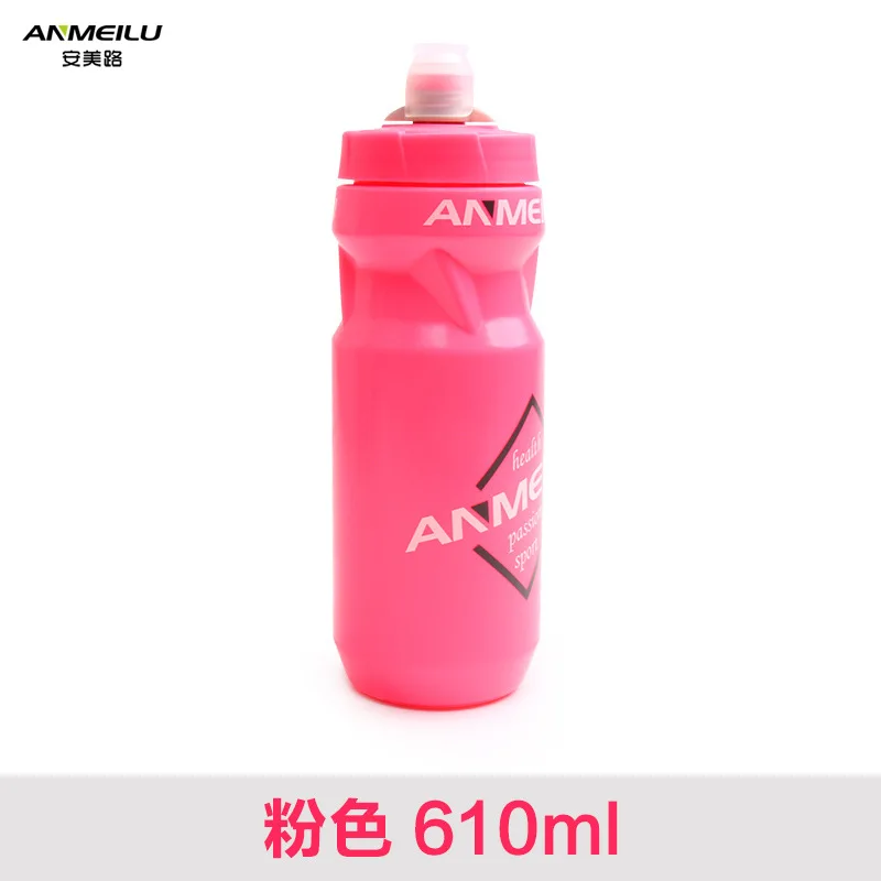 610 мл/710 велосипедный чайник для воды, Езда по горной дороге, Сверхлегкий велосипед, Спортивная бутылка для воды - Цвет: Pink-610ML