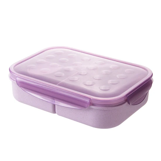TUUTH Ланч-бокс для микроволновки 1200 мл Портативный Bento Box пшеничная соломенная посуда контейнер для хранения еды Детский Школьный для детей офис - Цвет: Фиолетовый