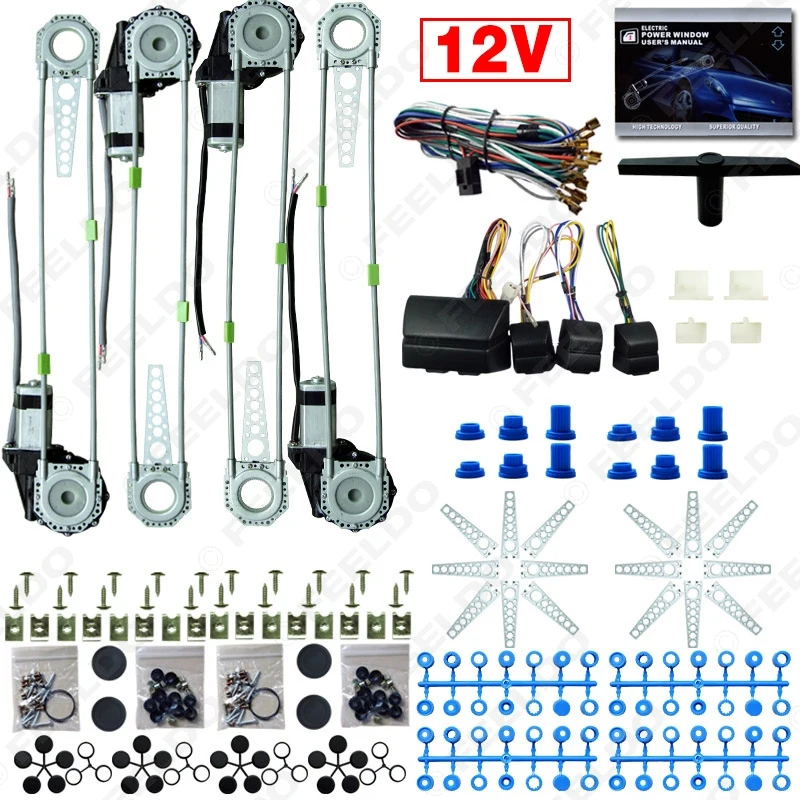 DC12V Car/Auto Universal 4 Doors Electronice Power Window kits With