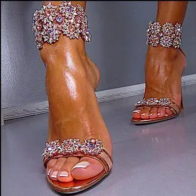 

woman bling bling diamond flower open toe high heel sandals wedding sandals rhinestones crystal flower high heel woman sandals