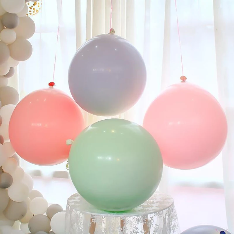 

36 Inch Jumbo Multicolor Round Balloons Big Giant Beautiful Wedding Macaron Balloon Balls Arch Decoration