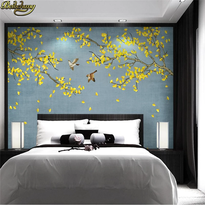 Beibehang пользовательские листья гинкго 3d полы фото обои Настенные обои для гостиной спальни обои домашний декор
