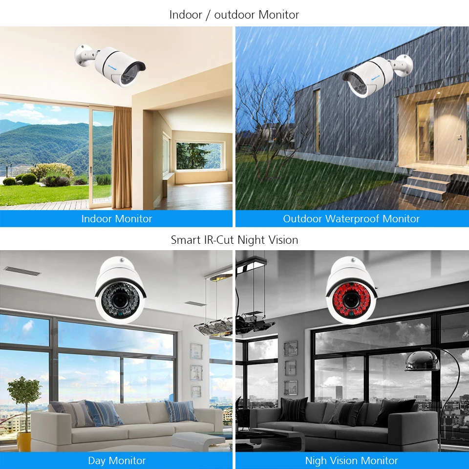 TOPROHOMIE HD 48 в 1080 P POE ip камера IP66 открытый аудио запись звука Водонепроницаемая