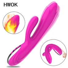 Heating Big Dildo Vibrator for Woman 11 speed G spot clitoris Masturbation powerful Soft silicone Dual Vibration sex adult toys
