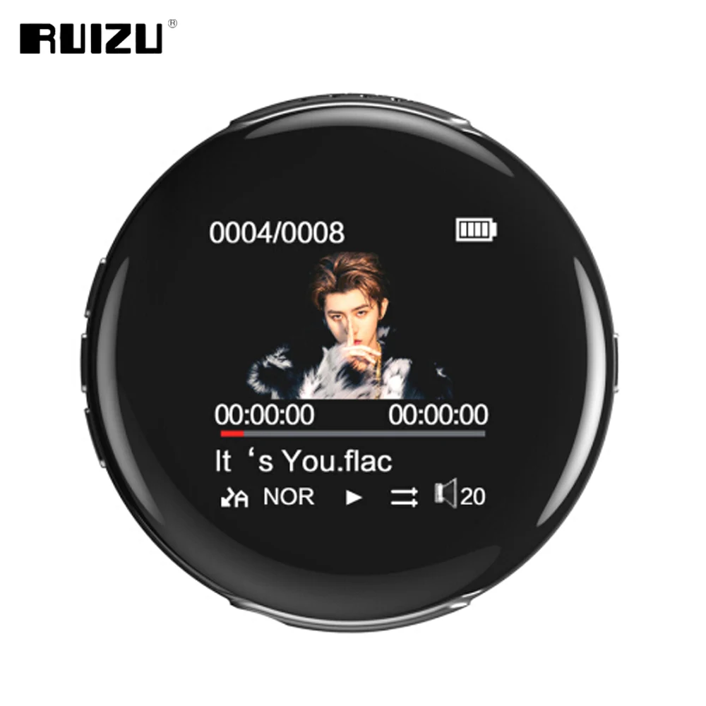 RUIZU M1 Спортивный Bluetooth MP3-плеер Мини Портативный аудио музыкальный плеер 8 Гб со встроенным динамиком Поддержка FM, запись, электронная книга, часы