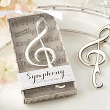 Уникальные свадебные вещи на память "Симфония" хром Музыка Примечание открывалка для бутылок свадебный подарок 100 шт/партия stronge упаковка