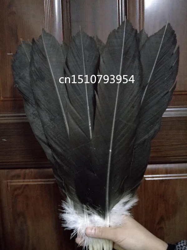 

wholesale high quality 10pcs scare Natural big eagle tail feathers 35-40cm/14-16inch Decorative diy Jewelry accessories