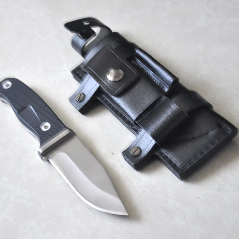 Лучший Бренд кемпинг материал лезвия ножа ATS34 лезвие + G10 ручка 59HRC охотничьи ножи Открытый Инструменты с кожаной оболочке