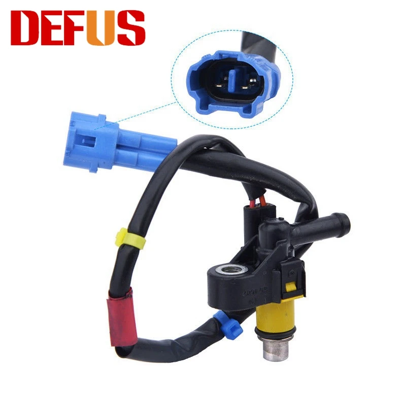 

1pcs Motorcycle Fuel Injector Nozzle With Plug Wire 100cc 6 hole For Yamaha Replacement Injection Motorbik Bico NEW Model Yellow