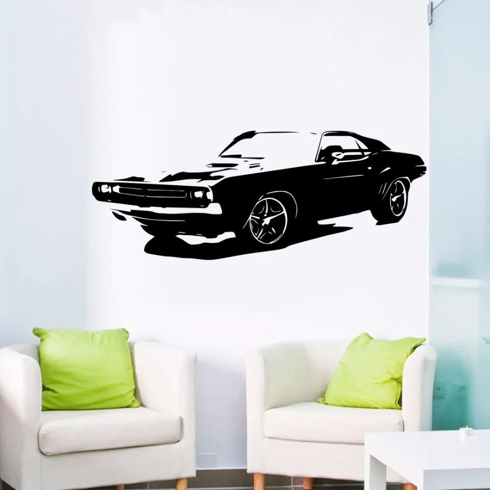 57X150cm супер большая снимающаяся наклейка на автомобиль Dodge Challenger Спальня стены
