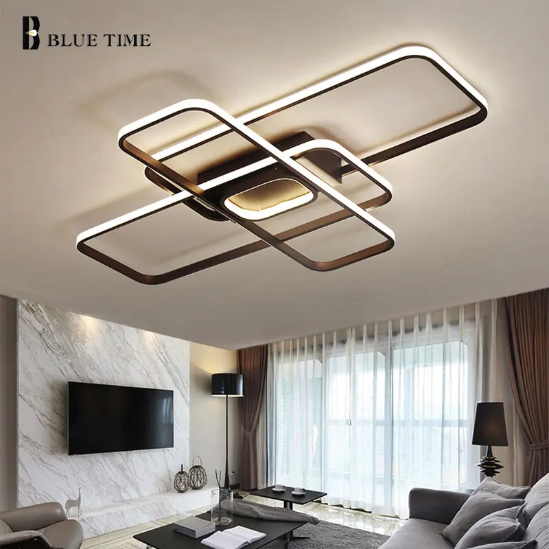 

Coffee Frame Large Led Chandelier Modern Led Chandelier Lighting For Living room Dining room Bedroom Kitchen Lampara de techo