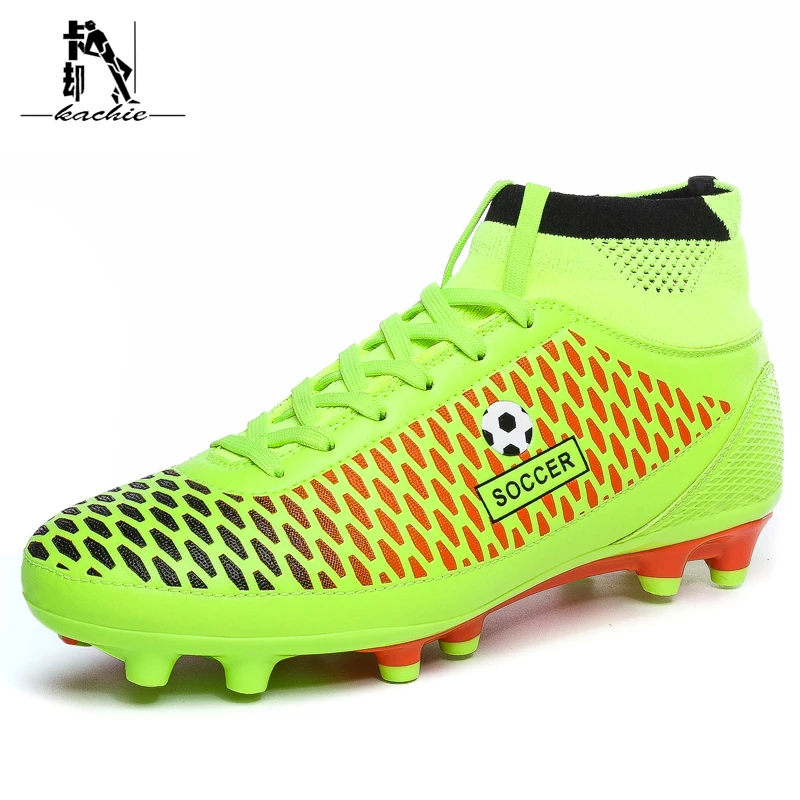 KACHIE Men Soccer Shoes 2016 New Long Spikes FG Football Shoes Outdoor