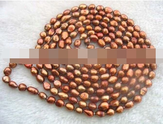 

huij 003060 long! freshwater pearl bronze baroque necklace 65