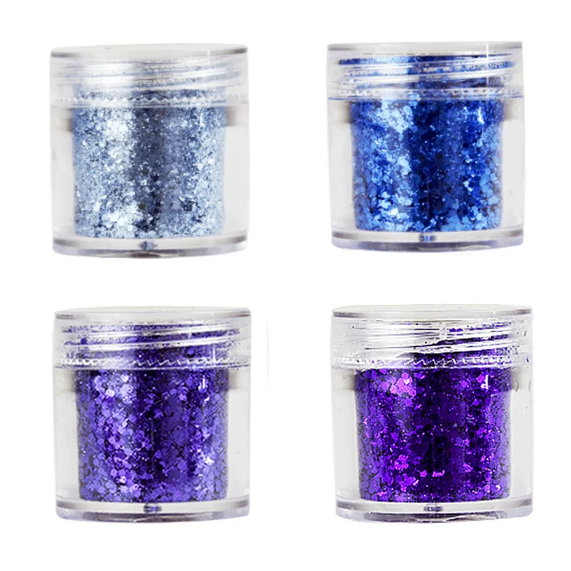 

4 Boxes 4 Colours Nail Art Craft Acrylic Mix Fine Glitter Powder Dust Tips Decor 10g/Pot ( 4pcs in Set) Metallic Glitter Mix Set