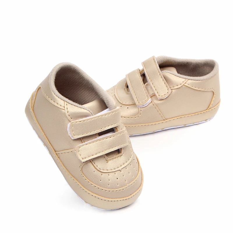 New Born Baby Boys moccasins infant PU Leather first walker Two Strap soft sole Toddler Sneakers Brand Baby shoes for 0-18 Month