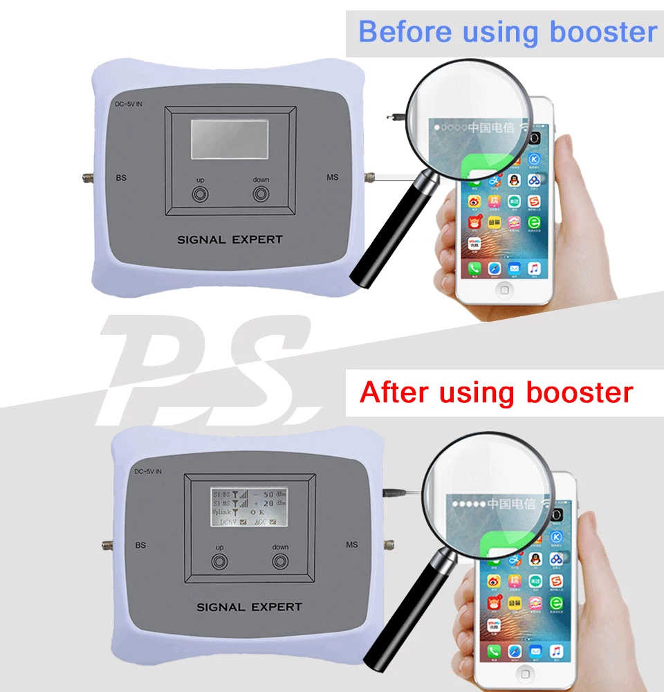 Full Smart Dual Band 2G 3G 4G Mobile Signal Booster CDMA 850 AWS 1700 2100 mhz Cell Phone Signal Repeater 4G LTE Amplifier 70dB