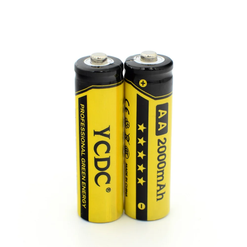 YCDC 4x Ni-MH AA аккумуляторные батареи 1,2 V 2000mAh NIMH батарея для 1,2 v игрушечная мышь фонарик батарея Whit Batery Чехол Коробка