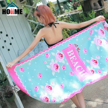 

Homiie Colorful Stripe Big 70*150cm Water Absorbent Microfiber Beach Towel Fast Drying Women Washcloth Pool Shower for Lady