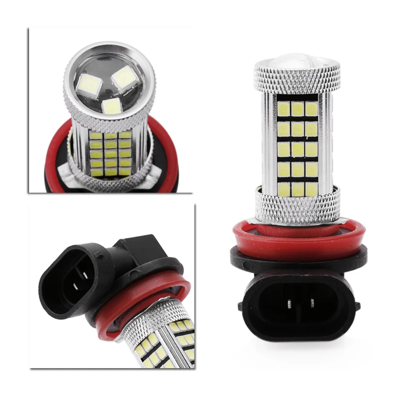 DC 12V H8 2835 63 LED 6000K автомобильный проектор противотуманная фара для вождения белый