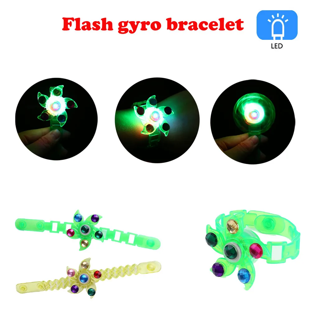 Children's Luminous Wrist Band Manual Rotating Soft Plastic Flash Gyro Bracelet Collection Funny Kids Gift Toy Christmas YE12.14 Children's Luminous Wrist Band Manual Rotating Soft Plastic Flash Gyro Bracelet Collection Funny Kids Gift Toy Christmas YE12.14