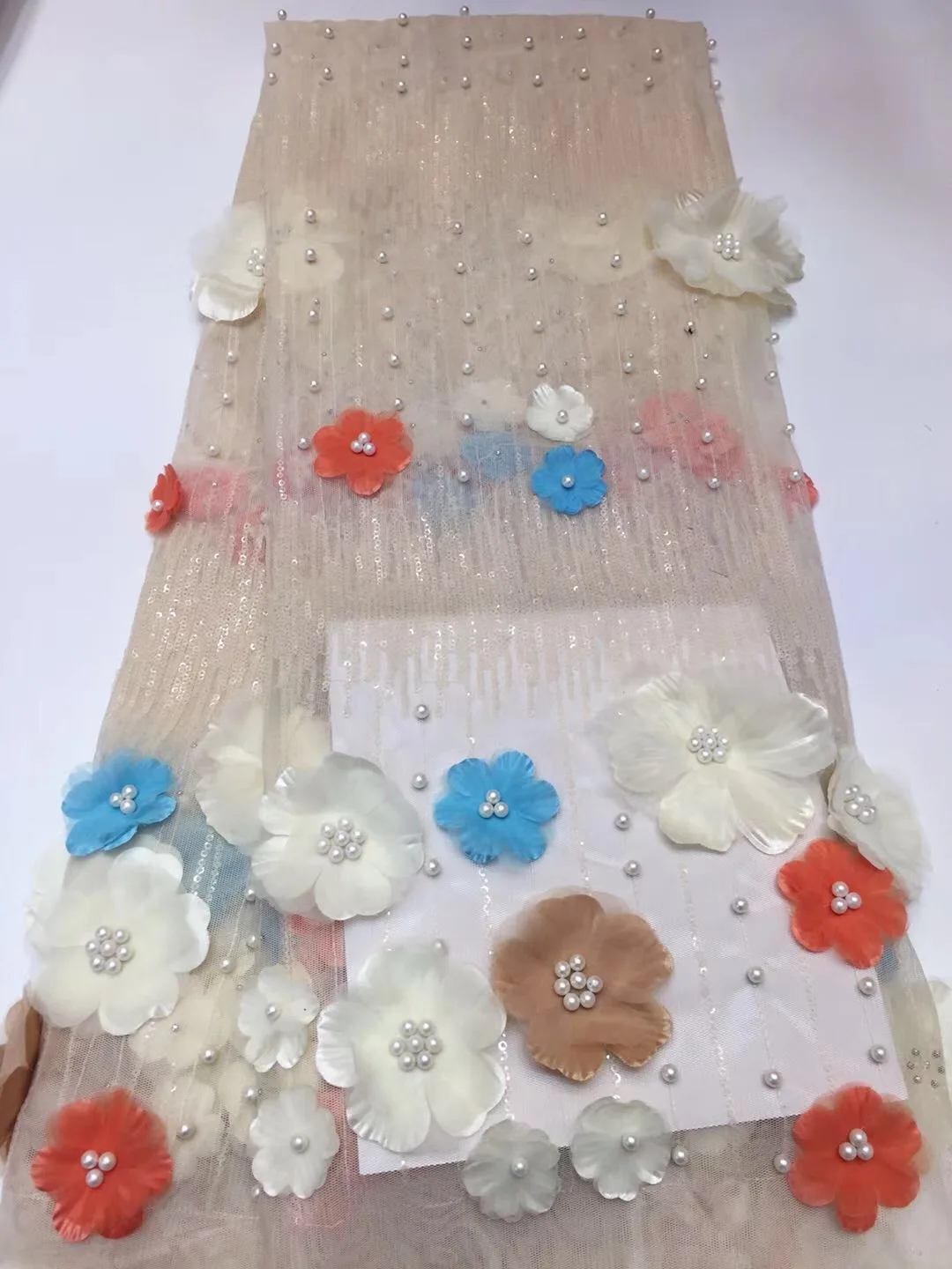 New Style Nigerian 3D Lace Fabrics 2019 High Quality Tulle African Laces Fabric Wedding French Material RF311 | Дом и сад