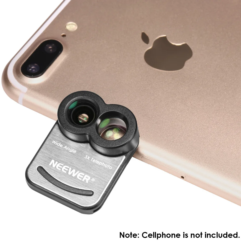 Neewer Iphone 7 プラス 2 イン 1 携帯電話カメラレンズキット 0 65x 広角レンズ 3x 望遠ズームレンズ Telephoto Zoom Telephoto Zoom Lenswide Angle Lens Aliexpress