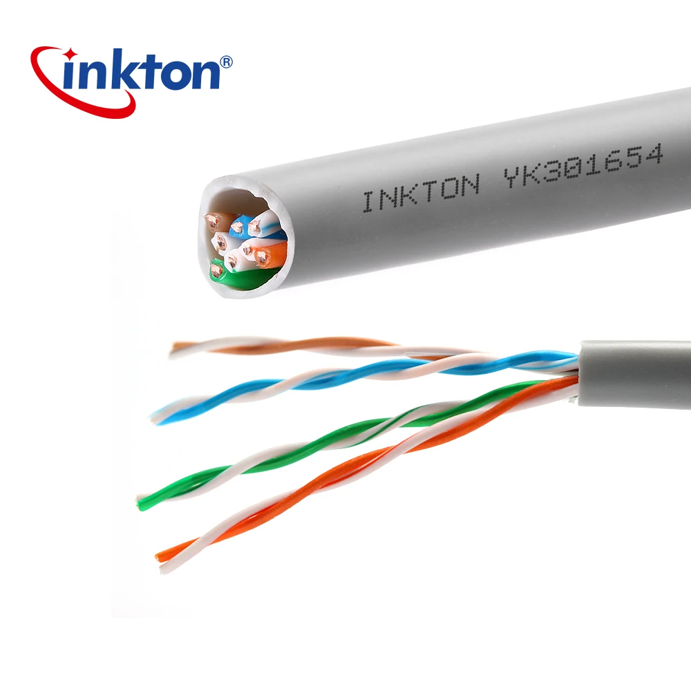 Inkton Cat5e UTP Ethernet кабель Oxyen медные сердечники Lan для инженерного Unshield проводка 100%