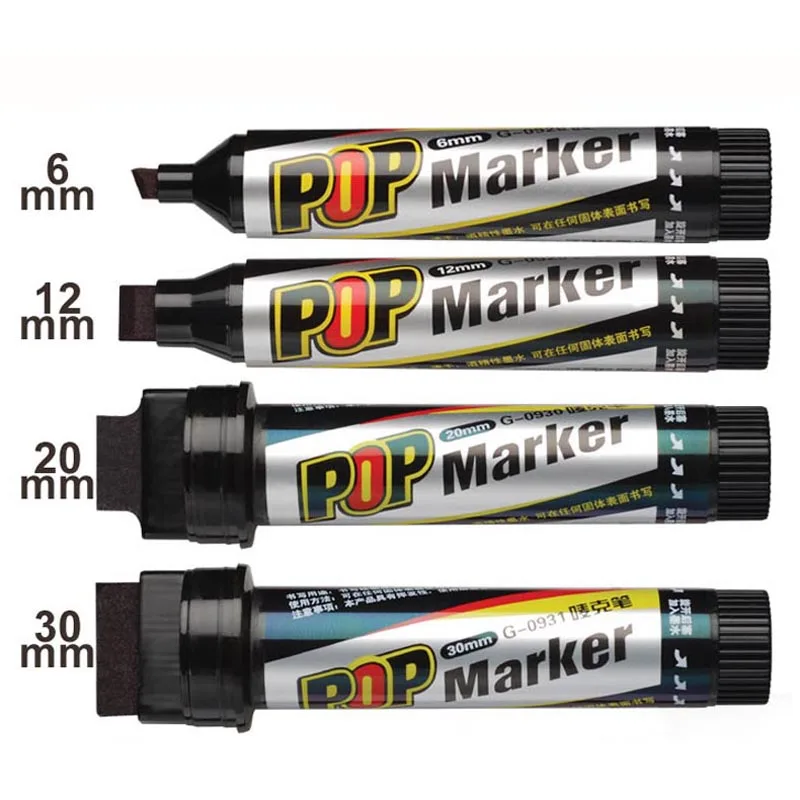 12Colors-Set-Genvana-Poster-Color-Paint-Markers-Alcohol-Fiber-Tip-POP-Graphic-Sketch-Pen-6mm-12mm (2)