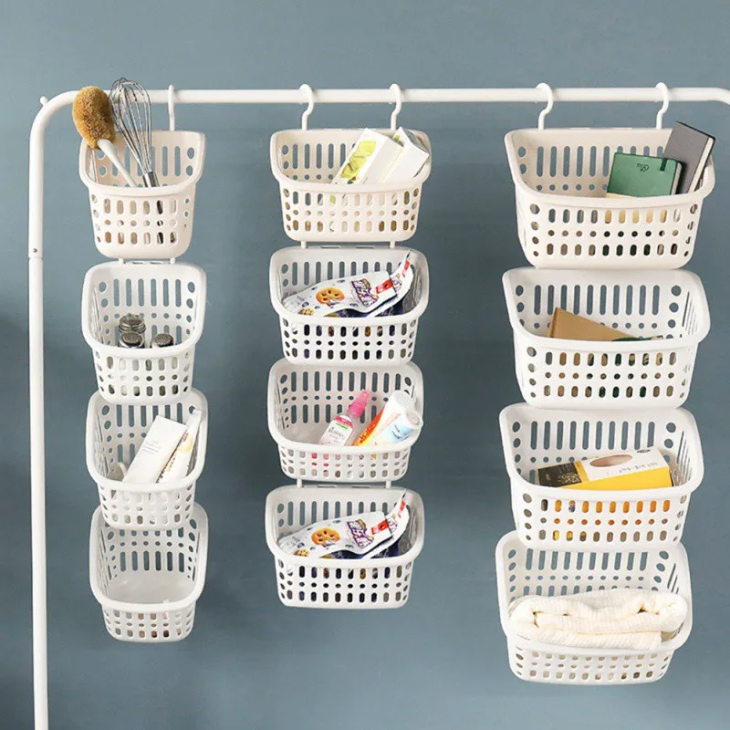 

Multifunctional Hanging Storage Basket Container Holder For Makeup Shampoo Bathroom Kitchen Home Organizers