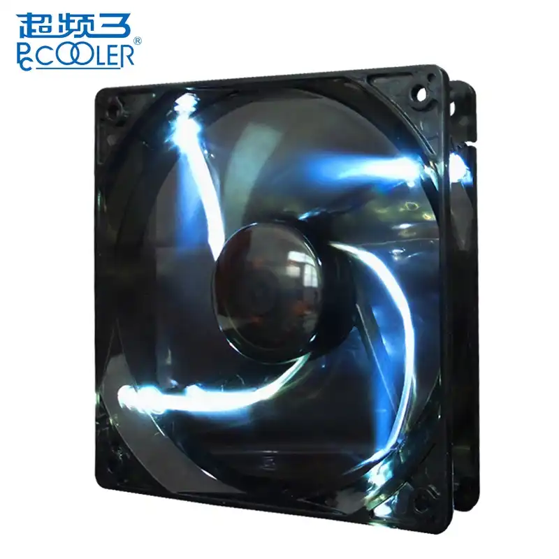蓝色 Water Cooling Fan Fishlor 3pin Cooling Fan 12cm 120mm Ultra Silent 3pin 4pin PC CPU Case Cooler Cooling Fan 2 LED Rings