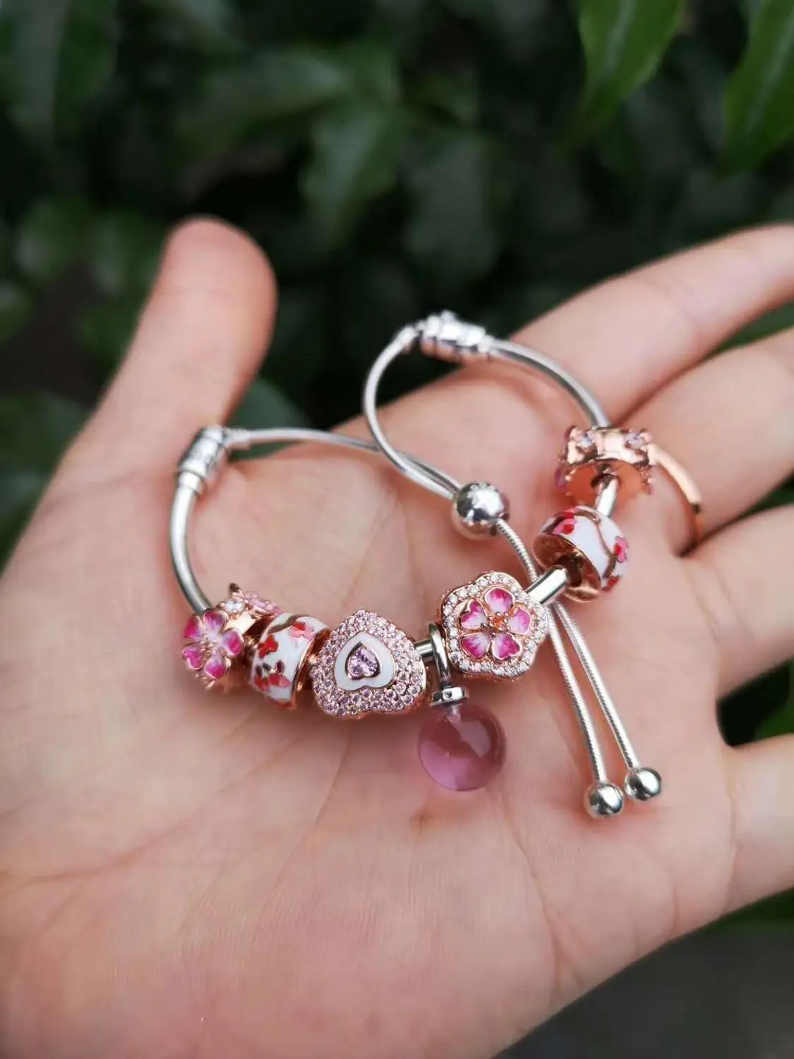 

DIY Jewelry Female Charm Fashion Silver 925 Original Bracelet, Suitable for Female Crystal Jewelry Bracelet Jewelry Gift