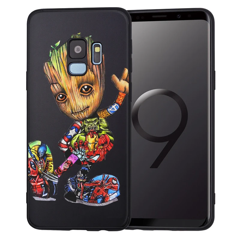 Cute Stitch Minnie Mickey For Cover Samsung Galaxy S10 S9 S8 Plus S6 S7 Edge S10 Lite Black Soft TPU Phone Protective Back Cover