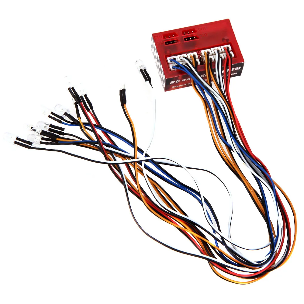 

AX-003 Multi-function Ultra Bright LED Lamp for 1/10 1/8 RC HSP Traxxas TAMIYA CC01 4WD Axial SCX10 Model Car