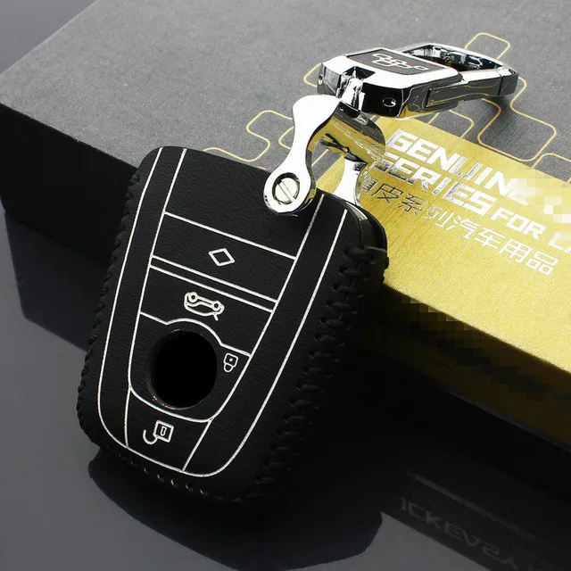 Кожаный чехол для ключей bmw i3 i8 2014 2016 2017 ключа автомобиля key2s Бесплатная доставка |