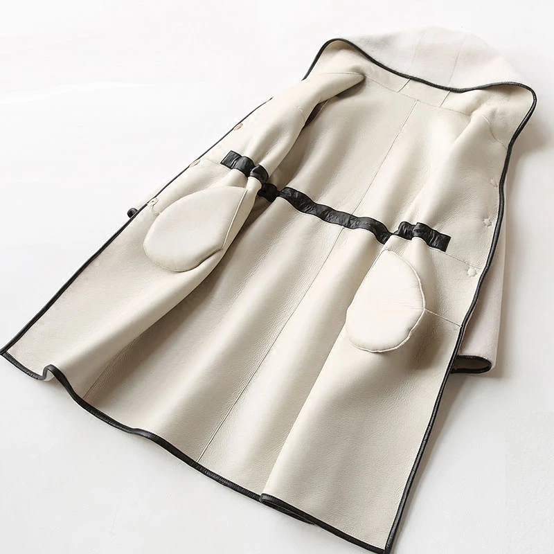 Пальто из натурального меха стрижка овец мех ягненка пальто 2018 зимнее для женщин