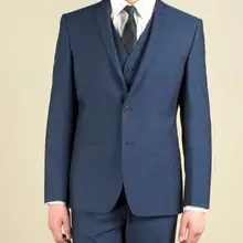 Нотч Последние Пальто Пант Дизайн 2 кнопки моды мужской костюм из 3 предметов(куртка+ PantVestTie) мужской костюм костюмы SlimFit