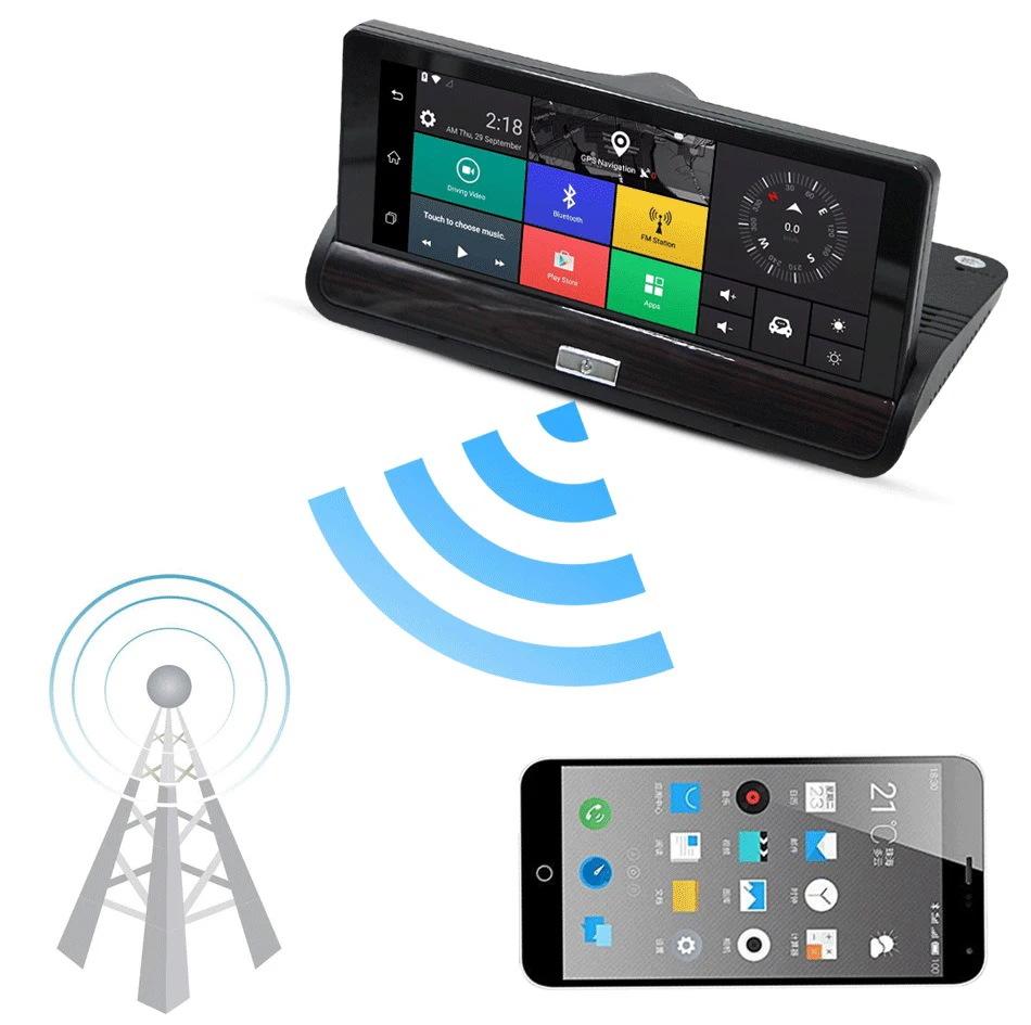 ANSTAR " Автомобильный gps навигатор Bluetooth DVR камера Android 3g wifi двойной объектив g-сенсор видео рекордер с камерой заднего вида Dashcam