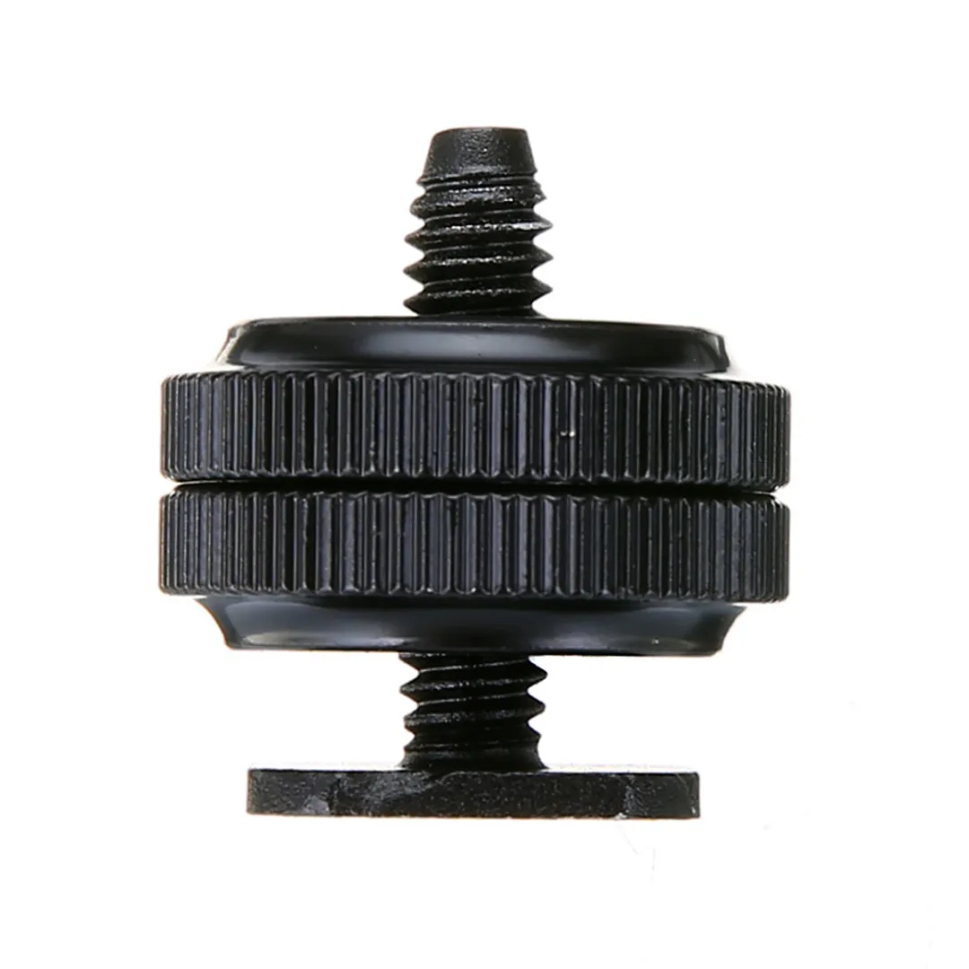 1/4" Black Mobile Phone Clip Holder+ Hot Shoe Adapter Mount Fit For DLSR Camera