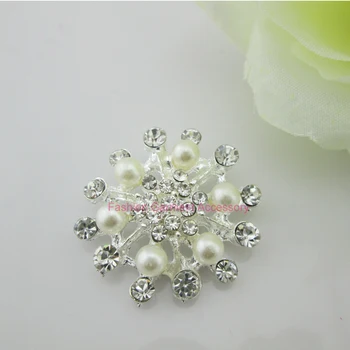 

(CM489 30mm)100pcs Clear Rhinestone Shank Sewing Button