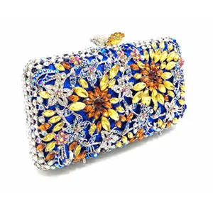 Серебристая Сумка клатч с бриллиантами женская сумка кристаллами для вечеринки