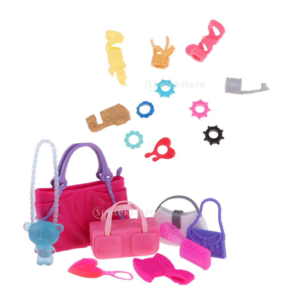 19 шт Винтажный стиль пластиковый браслет и сумки набор одежды аксессуары для куклы Monster High