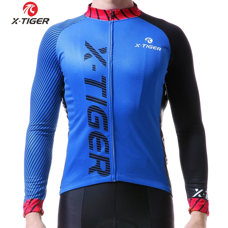 

X-TIGER 2019 New Autumn Spring Road Bike Jersey Cycling Jerseys Mans Long Sleeve Maillot Ropa Ciclismo Mountain Bicycle Clothing