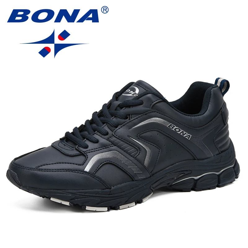 BONA/дышащие кроссовки; мужская повседневная обувь; chaussure homme; модные кроссовки; мужская обувь на плоской подошве со шнуровкой; zapatillas mujer Zapatos De Hombre