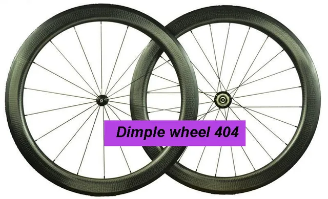 Cheap dimple 404 505 808 wheel set Full Carbon Fiber Road Wheel set 700C 50mm 25mm width Free decals bicycle wheel