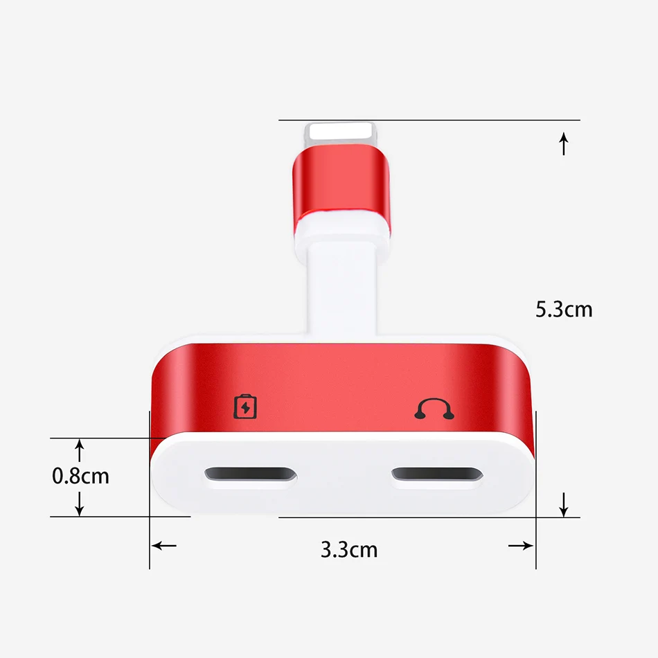!ACCEZZ TPE AUX Dual Lighting Adapter Cable For iPhone 7 8 Plus XR XS MAX X Audio Calling Charging Connector For IOS 10 11 12 (8)