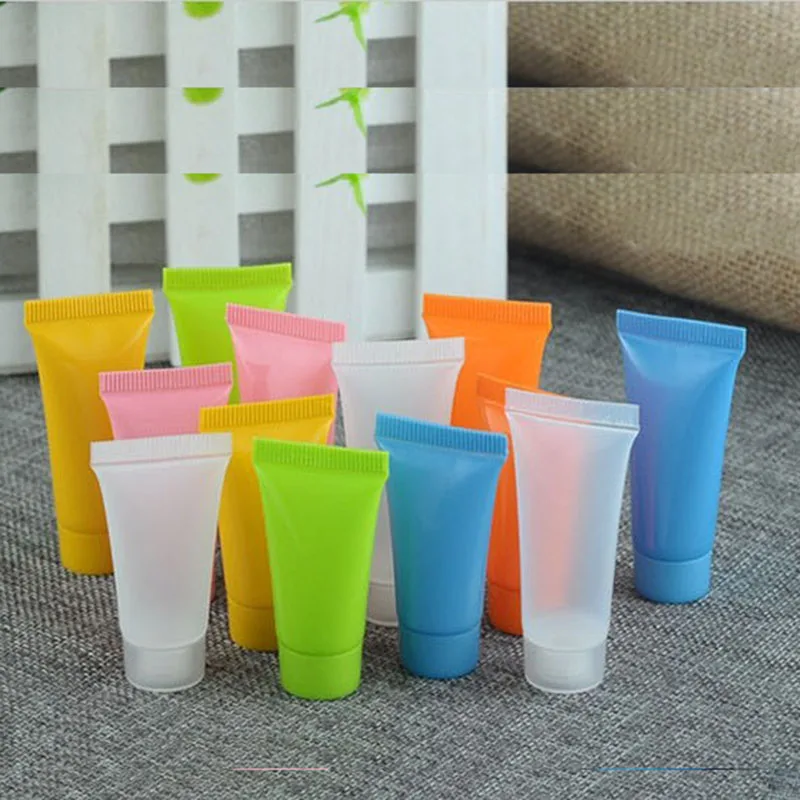 5/10g Empty multicolor Soft Refillable Plastic Lotion Tubes Squeeze