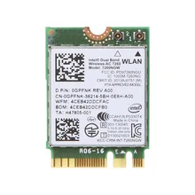 Dell Intel Dual Band wireless-AC 7260 7260NGW NGFF M.2 Bluetooth WiFi сетевая карта