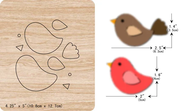 

New bird wooden dies cutting dies for scrapbooking Multiple sizes V-3131
